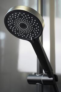 Deante Alpinia, kulatá ruční sprchová hlavice 3-funkční, černá, NGA_N5RS