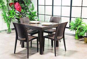 CZ Nábytkář - Kasvo Jídelní set BROWN stůl + židle 4ks | Varianta: brown - hnědá barva