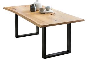 JÍDELNÍ STŮL, dub, přírodní barvy, černá, 160/90/75 cm P & B - Jídelní stoly, Online Only