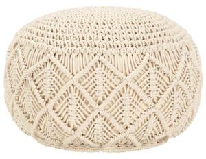 Ručně vyrobený sedací puf macrame 45 x 30 cm bavlna 248089