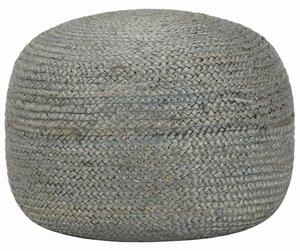 Ručně vyrobený sedací puf olivově zelený 45 x 30 cm juta 248083