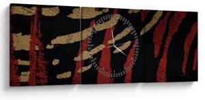 Obraz abstrakce (s hodinami) (90x30 cm)