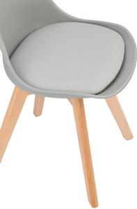 Sada 4 židlí, šedá, ModernHome