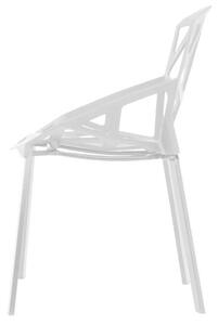 ModernHOME Sada 4x moderní designové židle bílé PC-015