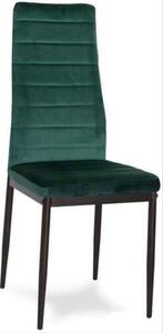 ModernHOME Židle s profilovanou opěrkou - GREEN VELVET - 4 kusy VELVET4ZIELONY4