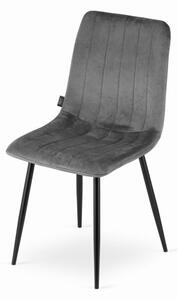 ModernHOME Sada sametových židlí TURIN 4 ks. tmavě šedá model_3502_4-TURIN-AMPY03