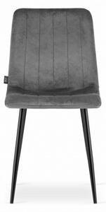 ModernHOME Sada sametových židlí TURIN 4 ks. tmavě šedá model_3502_4-TURIN-AMPY03