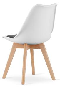 ModernHOME Sada 4 židlí MARK bílá + černý podsedák model_3784_4-MARK-ATTY16