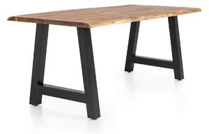 JÍDELNÍ STŮL, akácie, přírodní barvy, černá, 140/80/76,5 cm P & B - Jídelní stoly, Online Only
