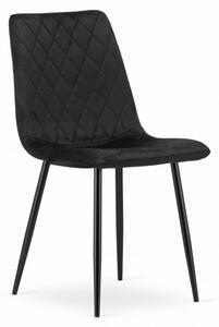 ModernHOME Sada židlí TURIN sametově černá 4ks model_3660_4-TURIN-AMPY03