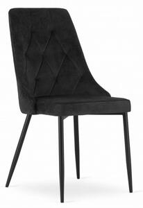 ModernHOME Sada židlí IMOLA sametově černá 4 ks model_3456_4-IMOLA-ROSY01