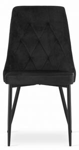 ModernHOME Sada židlí IMOLA sametově černá 4 ks