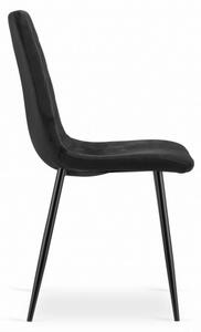 ModernHOME Sada židlí TURIN sametově černá 4ks model_3660_4-TURIN-AMPY03