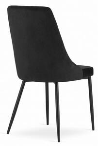 ModernHOME Sada židlí IMOLA sametově černá 4 ks