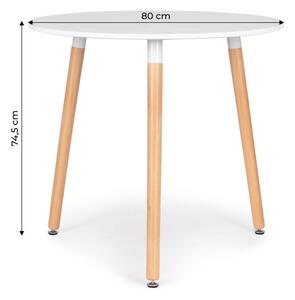 ModernHOME Moderní dřevěný stůl, 80 cm