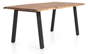 JÍDELNÍ STŮL, akácie, přírodní barvy, černá, 140/80/76,5 cm P & B - Jídelní stoly, Online Only