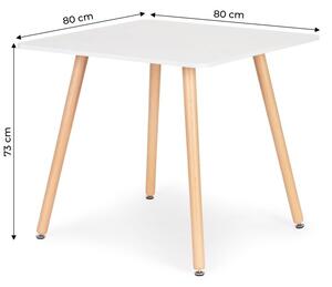 ModernHOME Moderní dřevěný kuchyňský stůl 80x80 cm KJSDT-01