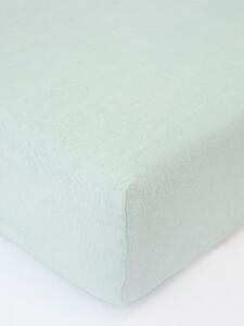 MK Lůžkoviny Froté prostěradlo do postýlky 70 × 140 cm - mátová