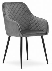 ModernHOME Sada 2 židlí Nugat - tmavě šedý samet