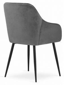 ModernHOME Sada 2 židlí Nugat - tmavě šedý samet model_3649_2-NUGAT-TULX11