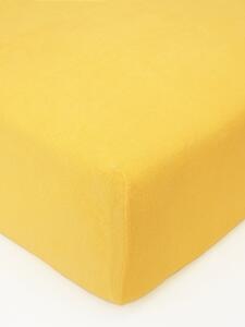 MK Lůžkoviny Froté prostěradlo do postýlky 60 × 120 cm - hořčicová