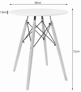 ModernHOME TODI Kulatý stůl 60cm - bílý LOFT model_3366_1-TODI-ETX60
