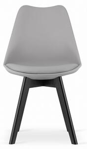 ModernHOME Sada 4 šedých židlí MARK, moderní černé nohy model_3754_4-MARK-ATTY16