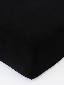 MK Lůžkoviny Froté prostěradlo 140 × 200 cm - černá