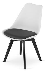 ModernHOME Sada 4 bílých židlí Mark, moderní černé nohy model_3338_4-MARK-ATTY16