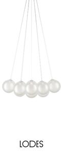 Lodes Designové závěsné LED svítidlo RANDOM CLOUD, 14x ø23cm, š. 103 cm, CRI90 Barva: Sněhově bílá, Teplota světla: 2700K - teplá bílá