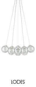 Lodes Designové závěsné LED svítidlo RANDOM CLOUD, 14x ø23cm, š. 103 cm, CRI90 Barva: Transparentní, Teplota světla: 2700K - teplá bílá