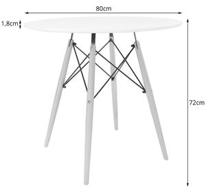 ModernHOME TODI kulatý stůl 80cm - bílý LOFT model_3322_1-TODI-ETX80