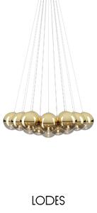 Lodes Designové závěsné LED svítidlo RANDOM CLOUD, 19x ø23cm, š. 115 cm, CRI90 Barva: Zlatá, Teplota světla: 2700K