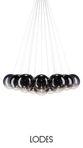 Lodes Designové závěsné LED svítidlo RANDOM CLOUD, 19x ø28cm, š. 140 cm, CRI90 Barva: Kouřová, Teplota světla: 3000K - teplá bílá
