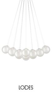 Lodes Designové závěsné LED svítidlo RANDOM CLOUD, 23x ø23cm, š. 141 cm, CRI90 Barva: Sněhově bílá, Teplota světla: 2700K - teplá bílá