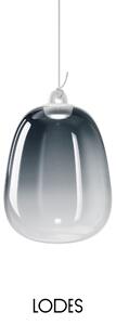 Lodes Designové závěsné LED svítidlo Oblò, 7W, v. 34,7 cm, CRI90 Barva: Azurová, Teplota světla: 2700K - teplá bílá