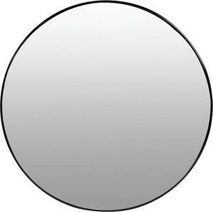 ModernHome Kulaté nástěnné zrcadlo 60 cm, hliníkový rám, černé