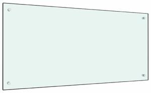 Kuchyňský panel mléčný 100 x 50 cm tvrzené sklo 249461