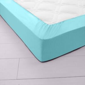 Jednobarevné napínací prostěradlo zn. Colombine®, žerzej, hloubka rohů 40 cm blankytně modrá napínací prostěradlo 140x190 cm