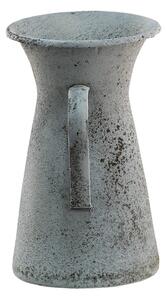 Šedý antik dekorativní kovový džbán - 15*15*27 cm
