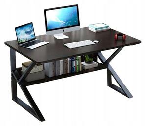 ModernHOME Kancelářský stůl s policí 100x60cm, černá STL08CZ