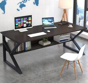 ModernHOME Kancelářský stůl s policí 100x60cm, černá