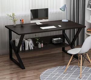 ModernHOME Kancelářský stůl s policí 100x60cm, černá