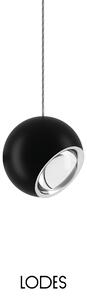 Lodes Designové závěsné LED svítidlo SPIDER, 11W, ø 12 cm, CRI90 Barva: Černá, Teplota světla: 2700K - teplá bílá