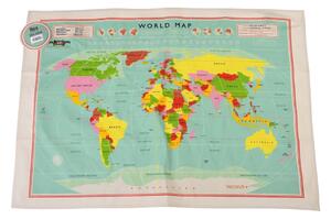 Bavlněná utěrka Rex London World Map, 50 x 70 cm