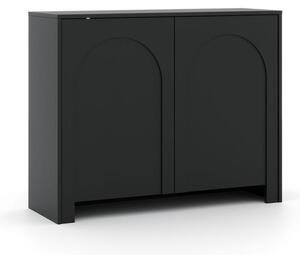 Černá komoda, bezúchytkové otevíraní, š: 100 cm