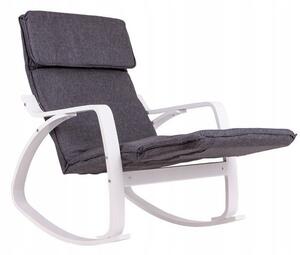 ModernHOME Houpací křeslo chaise lounge, bílá/charoc