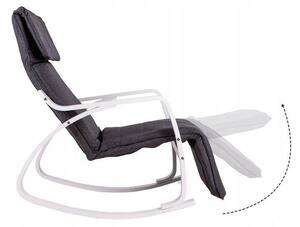 ModernHOME Houpací křeslo chaise lounge, bílá/charoc