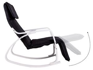 ModernHOME Houpací křeslo chaise lounge, bílá/černá