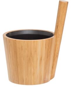 Vědro do sauny bambus s černou plastovou vložkou, 5l